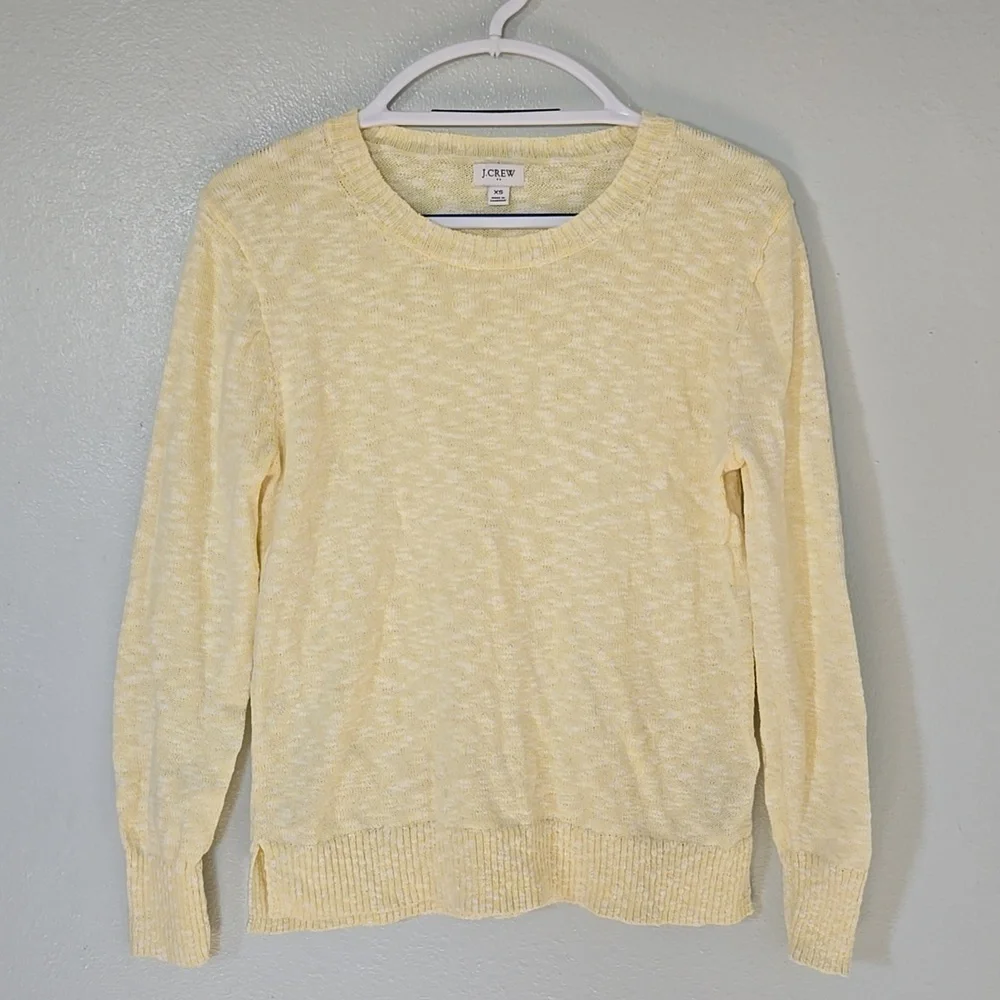 J. Crew | Butter Yellow Crew Neck Light Sweater Size XS